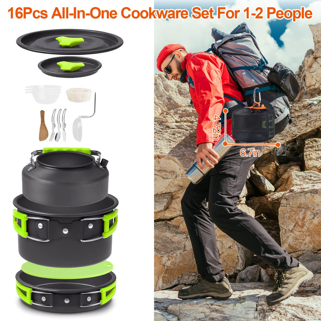 16Pcs Camping Cooking Kit