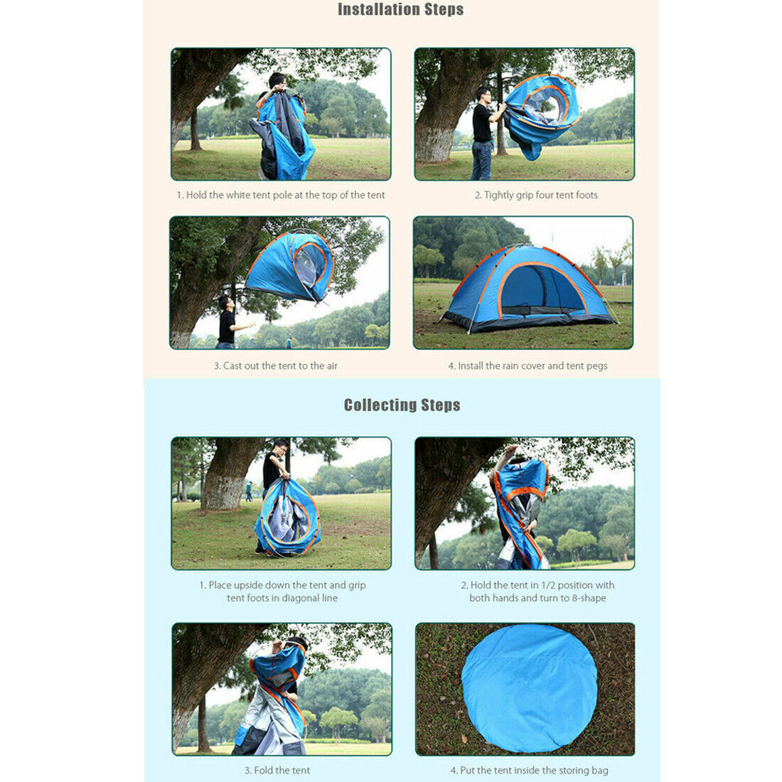 3-4 Person Waterproof Camping Tent