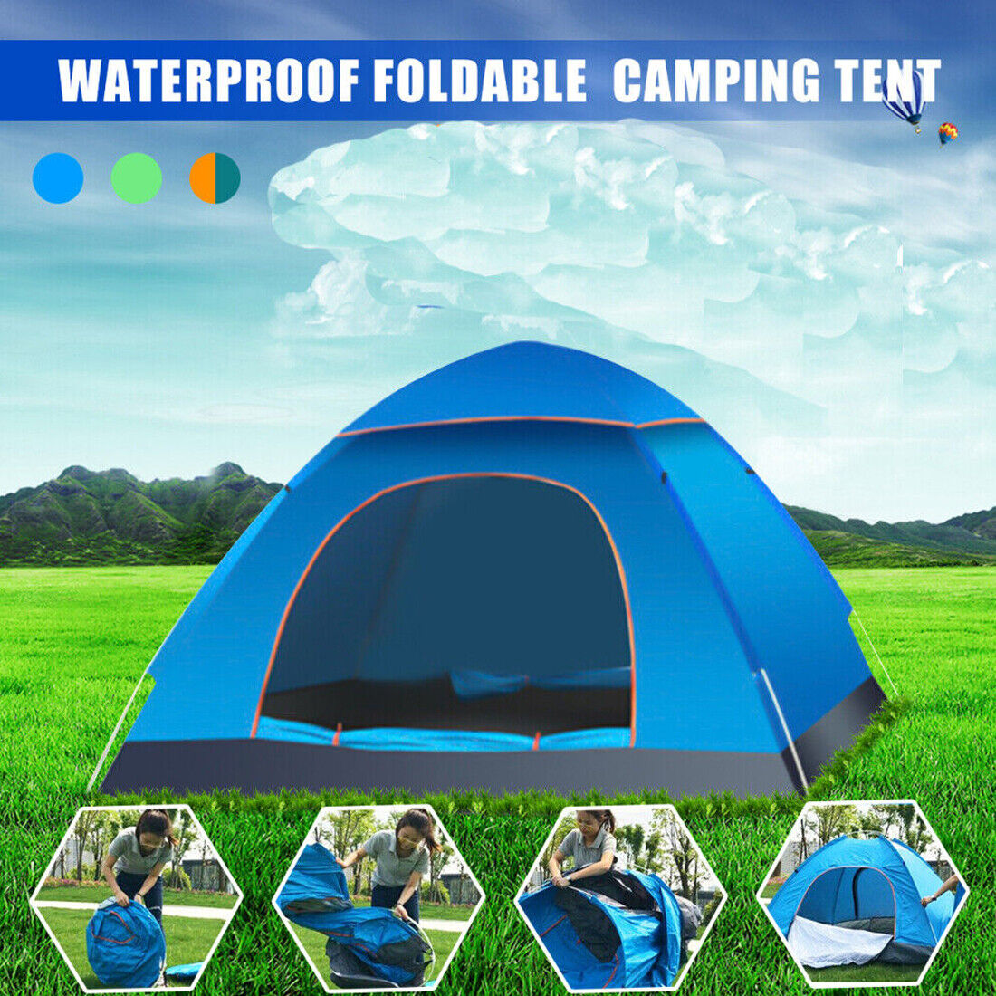 3-4 Person Waterproof Camping Tent