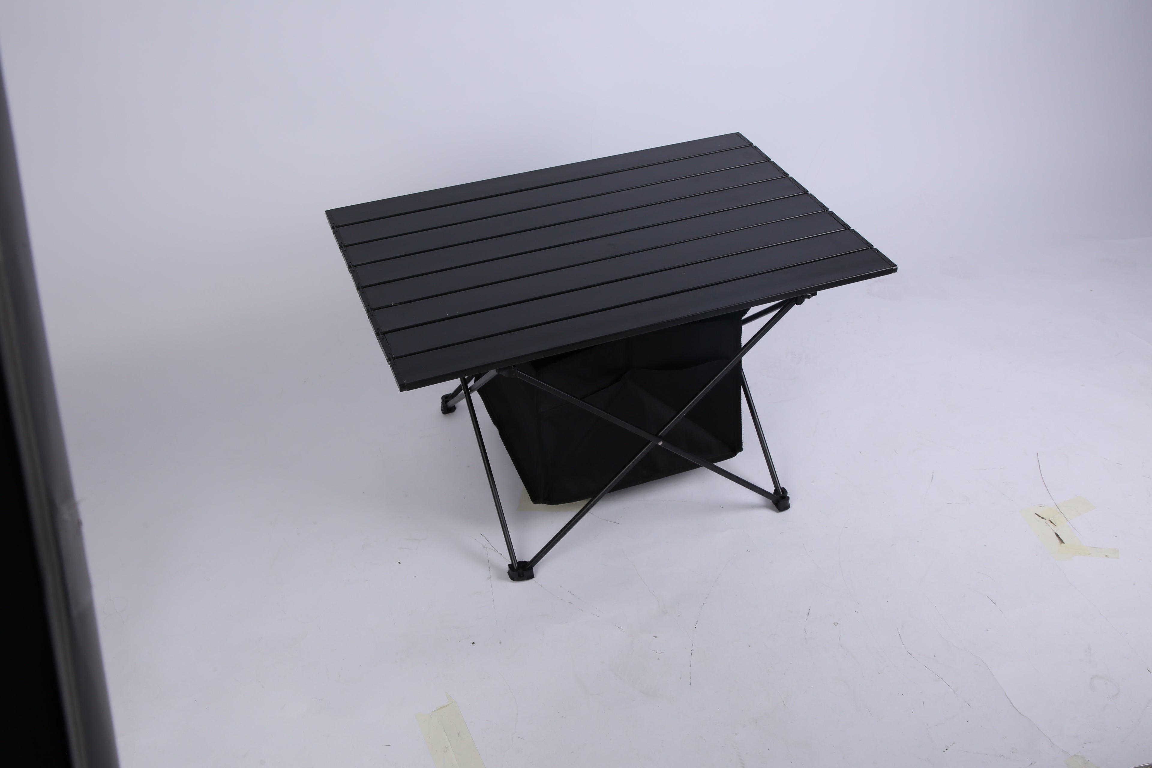 Foldable Camping Table With Storage Basket