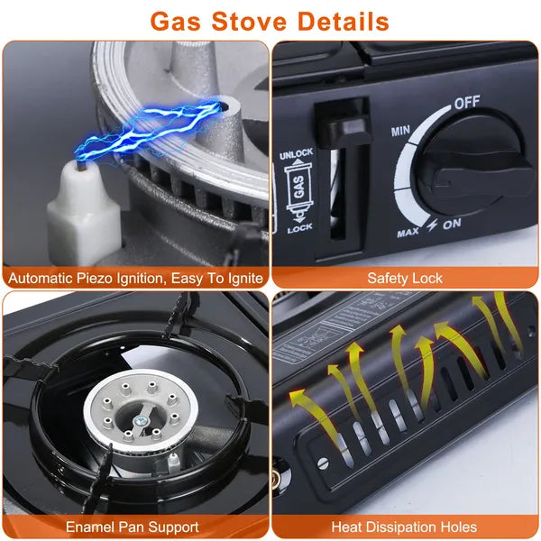 3300W Portable Camping Stove Butane Canister