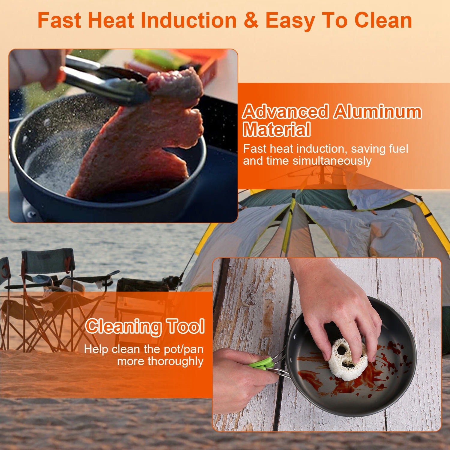 16Pcs Camping Cooking Kit